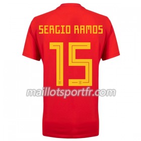 Maillot de Foot Espagne Ramos 15 Domicile Coupe du monde 2018